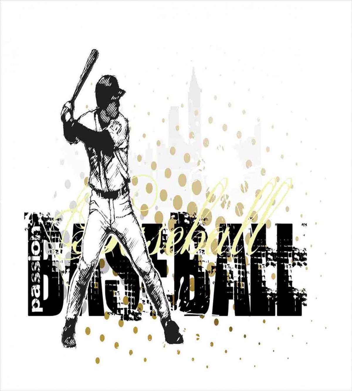 Baseball Grunge Batting — Pattern