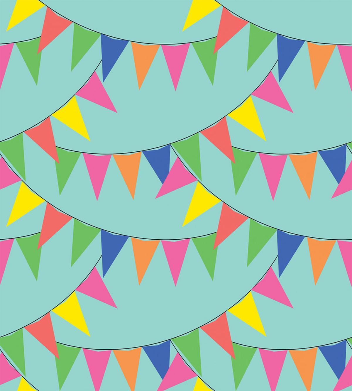 Bunting Party Flags Print — Pattern