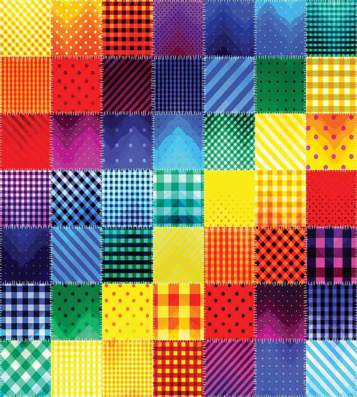 Rainbow Retro Patchwork — Pattern