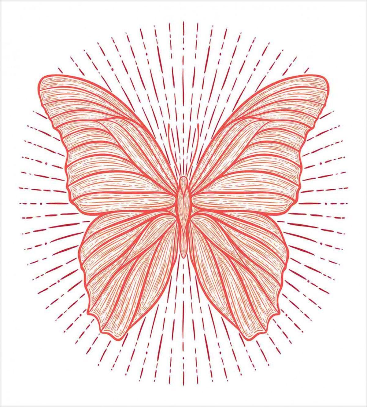 Butterfly Doodle Sunburst — Pattern