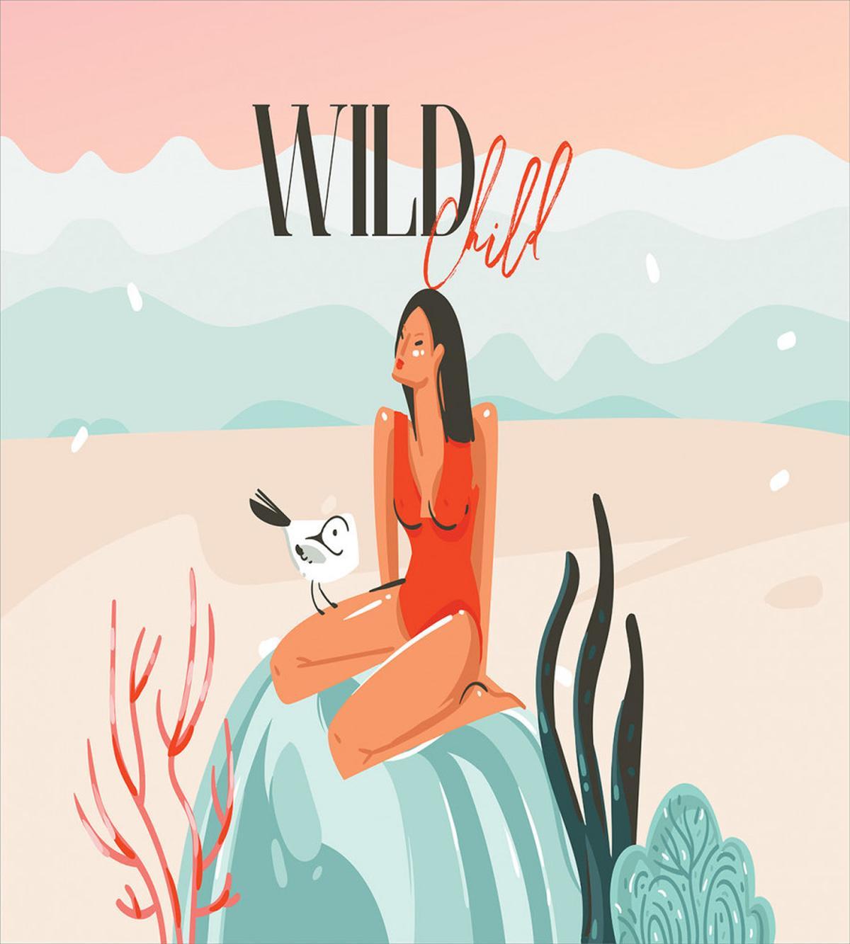 Wild Child Girl Rock — Pattern