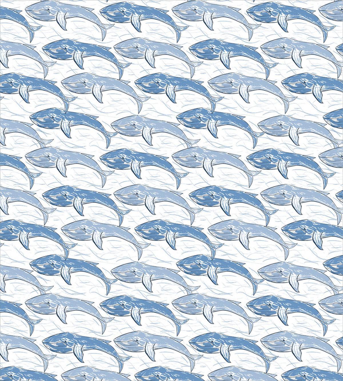 Grunge Hand Drawn Cachalot — Pattern