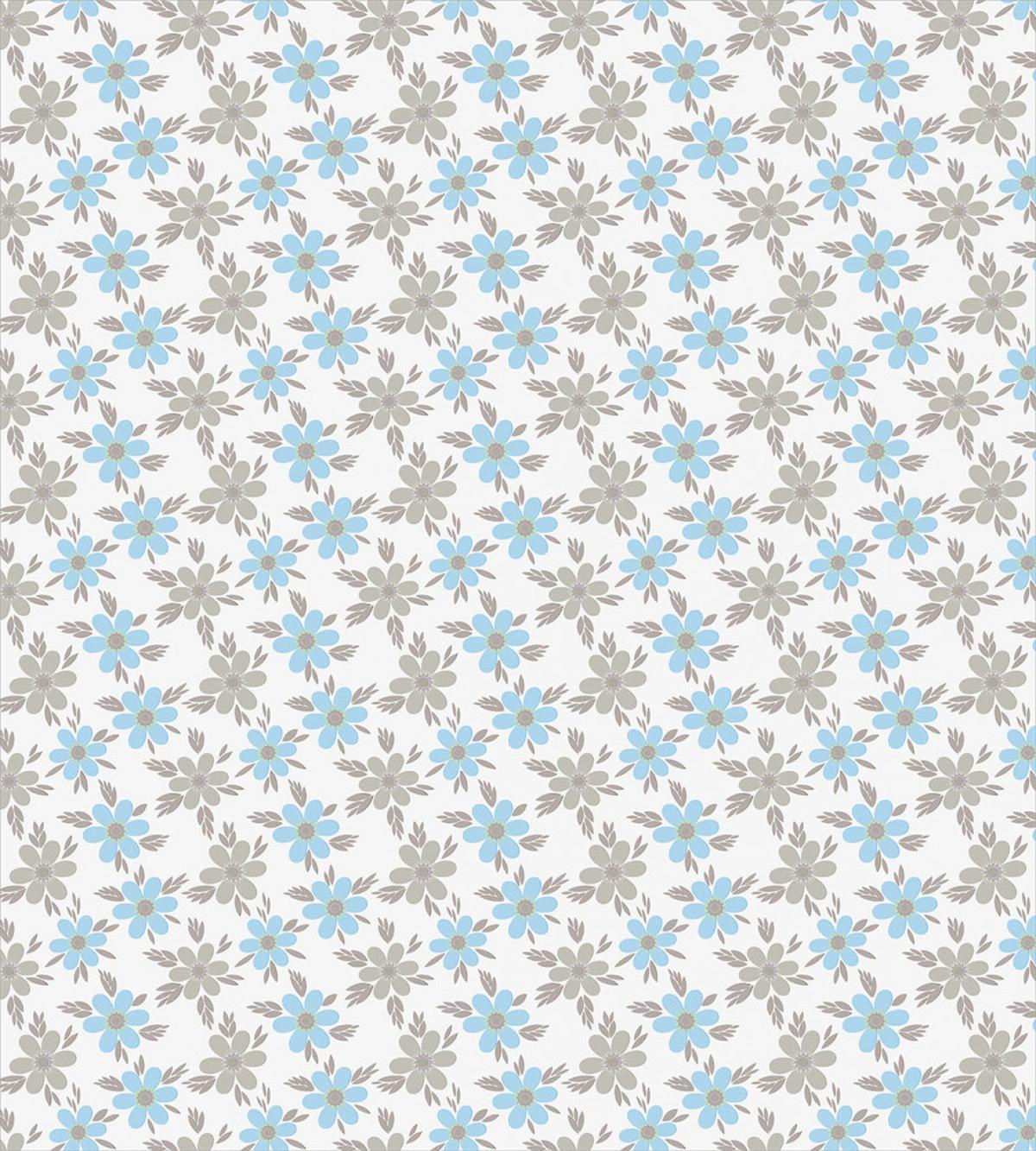 Summer Flora Blue Flowers — Pattern