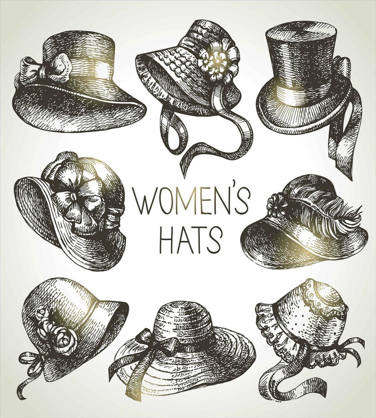 Vintage Woman Hats — Pattern