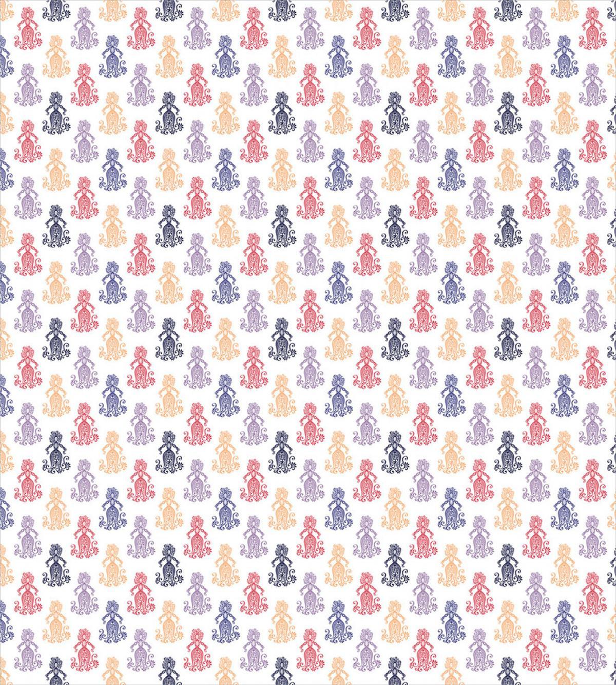 Woman Shape Floral Motif — Pattern