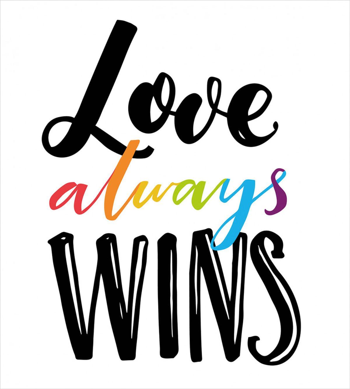 Love Always Wins Phrase — Pattern