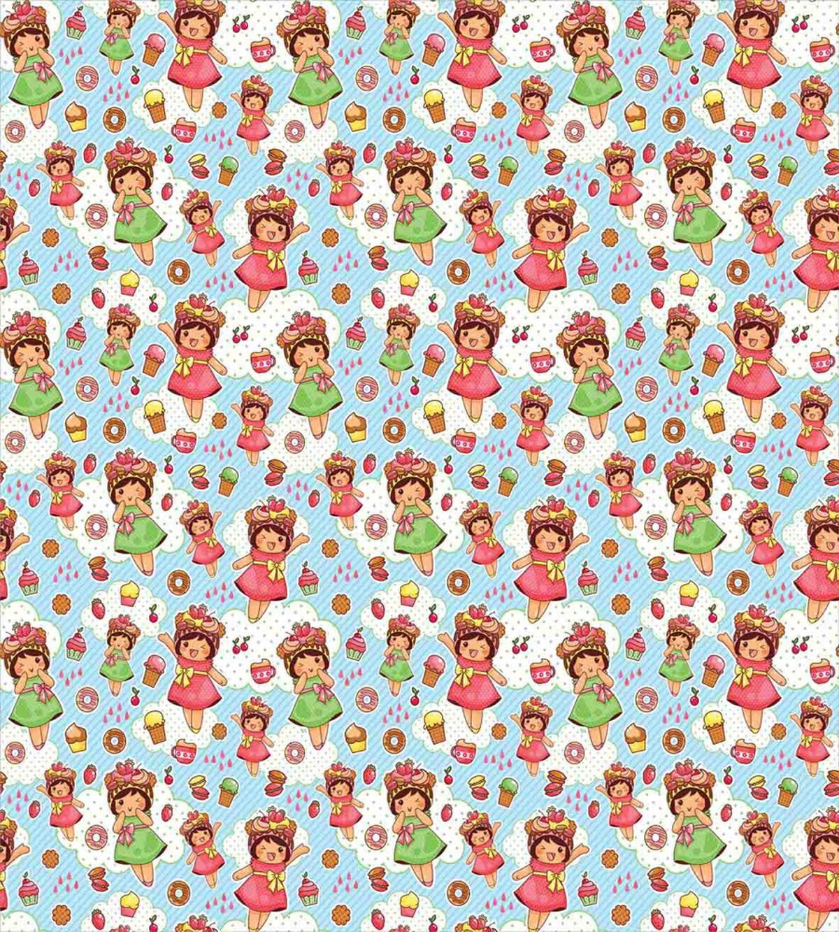 Girls with Yummy Pastries — Pattern
