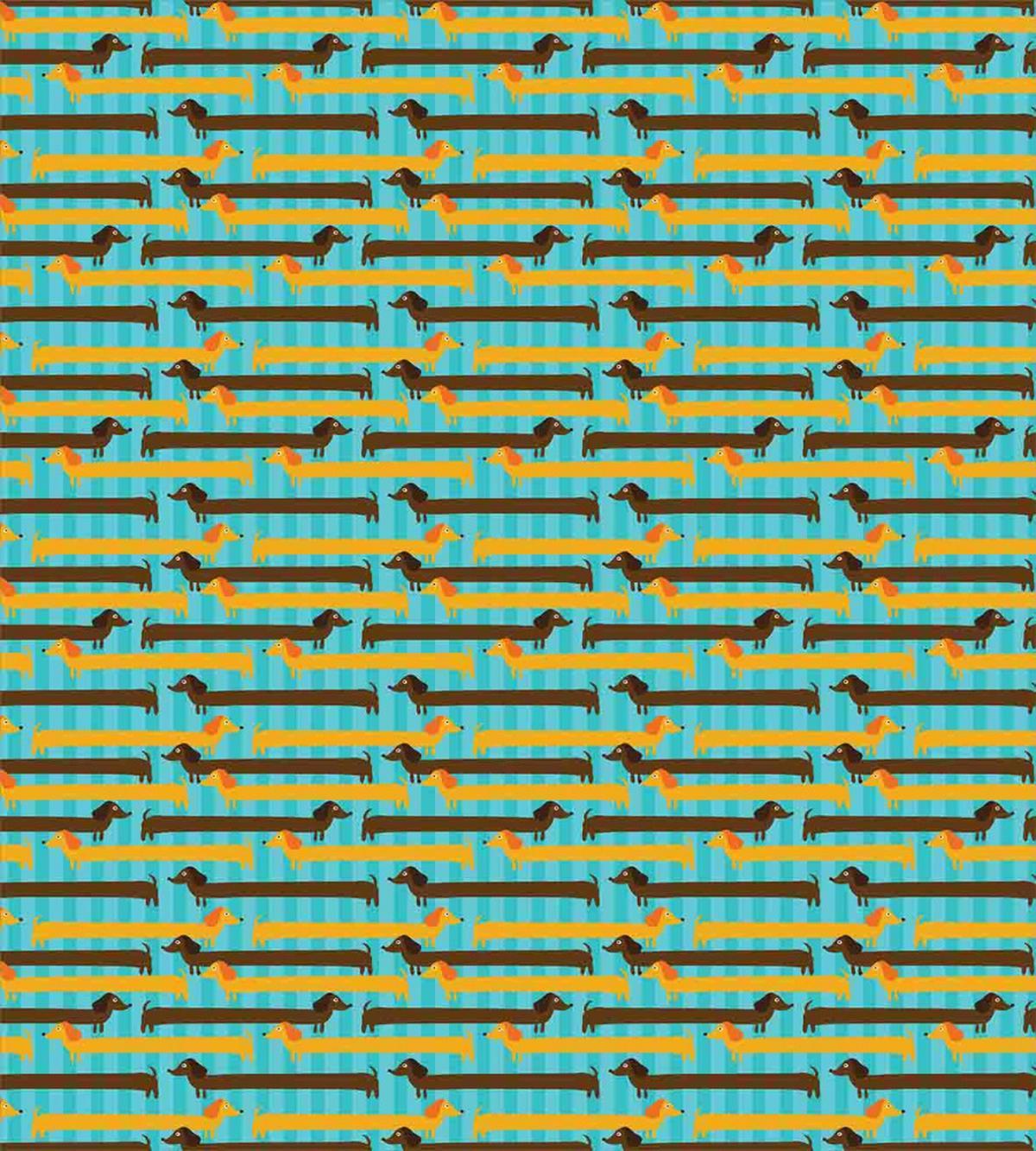 Blue Backdrop Dachshund Dogs — Pattern