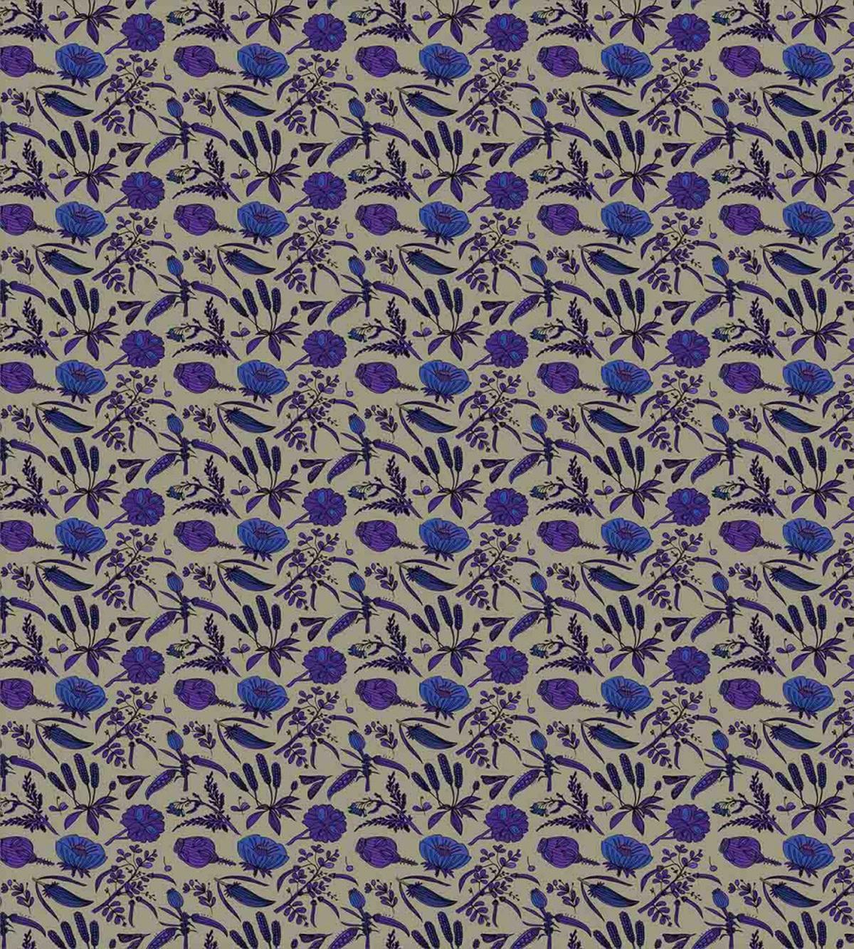 Hand-Drawn Wildflowers — Pattern
