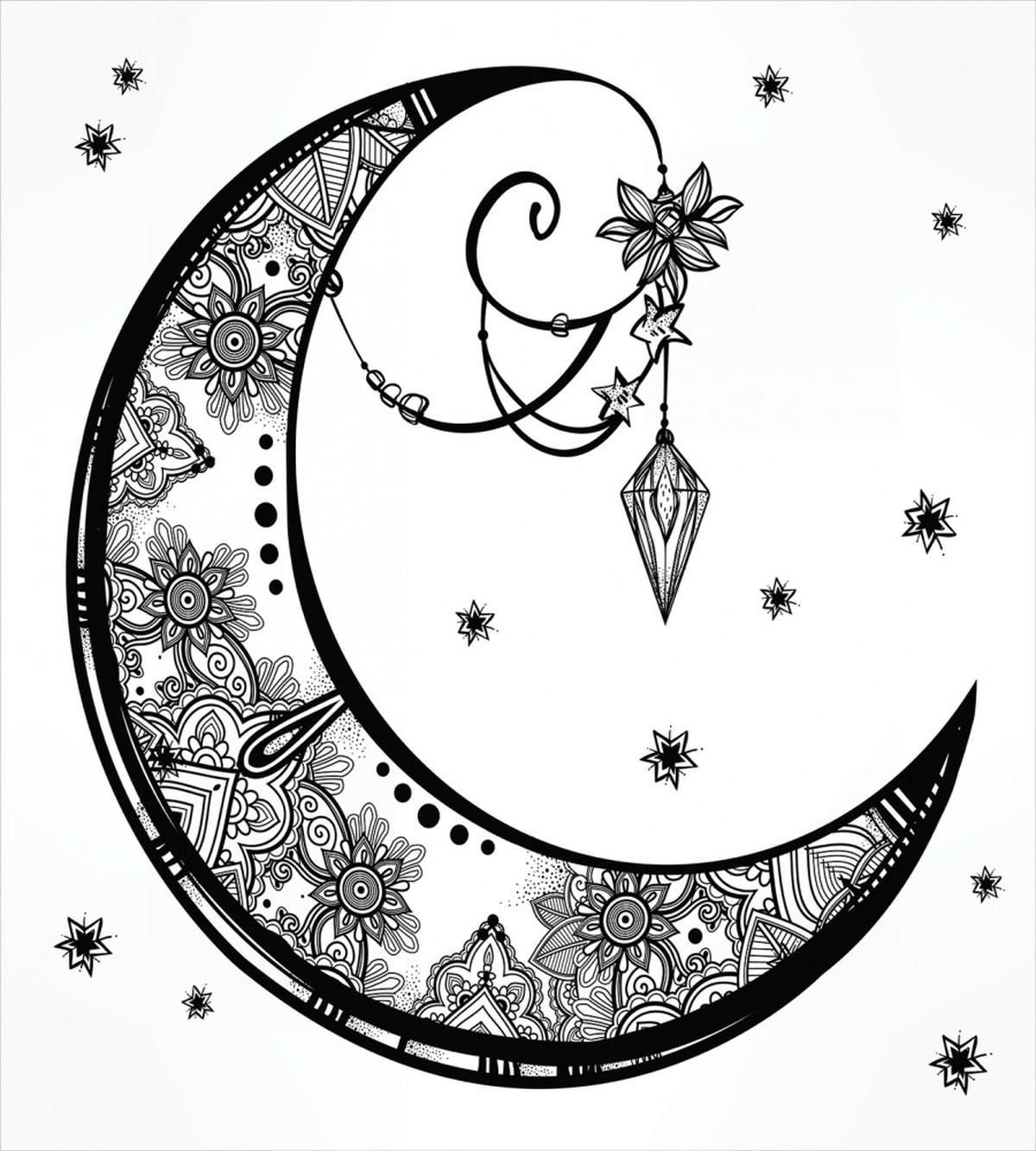 Floral Moon — Pattern