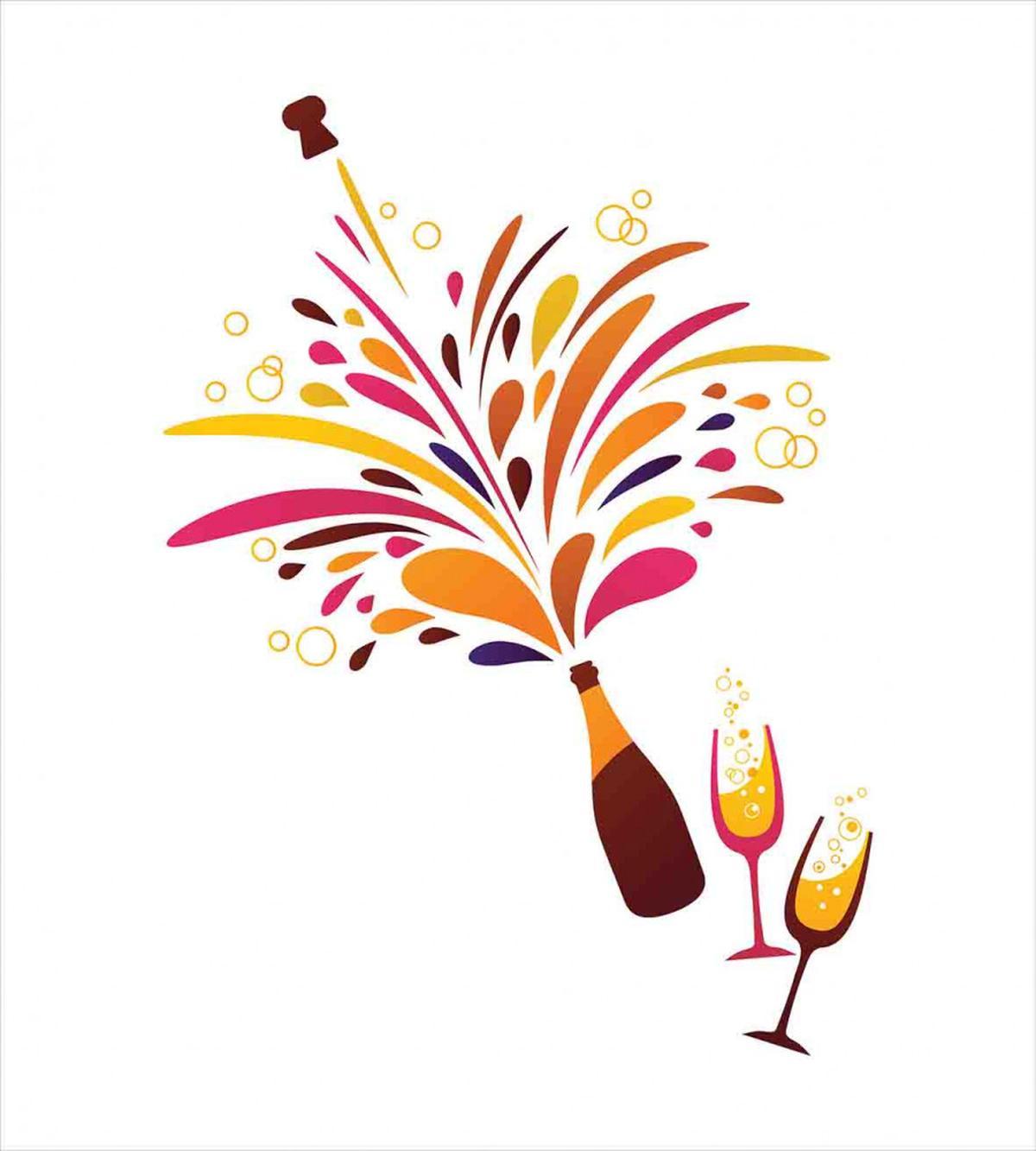 Colorful Champagne Splash — Pattern