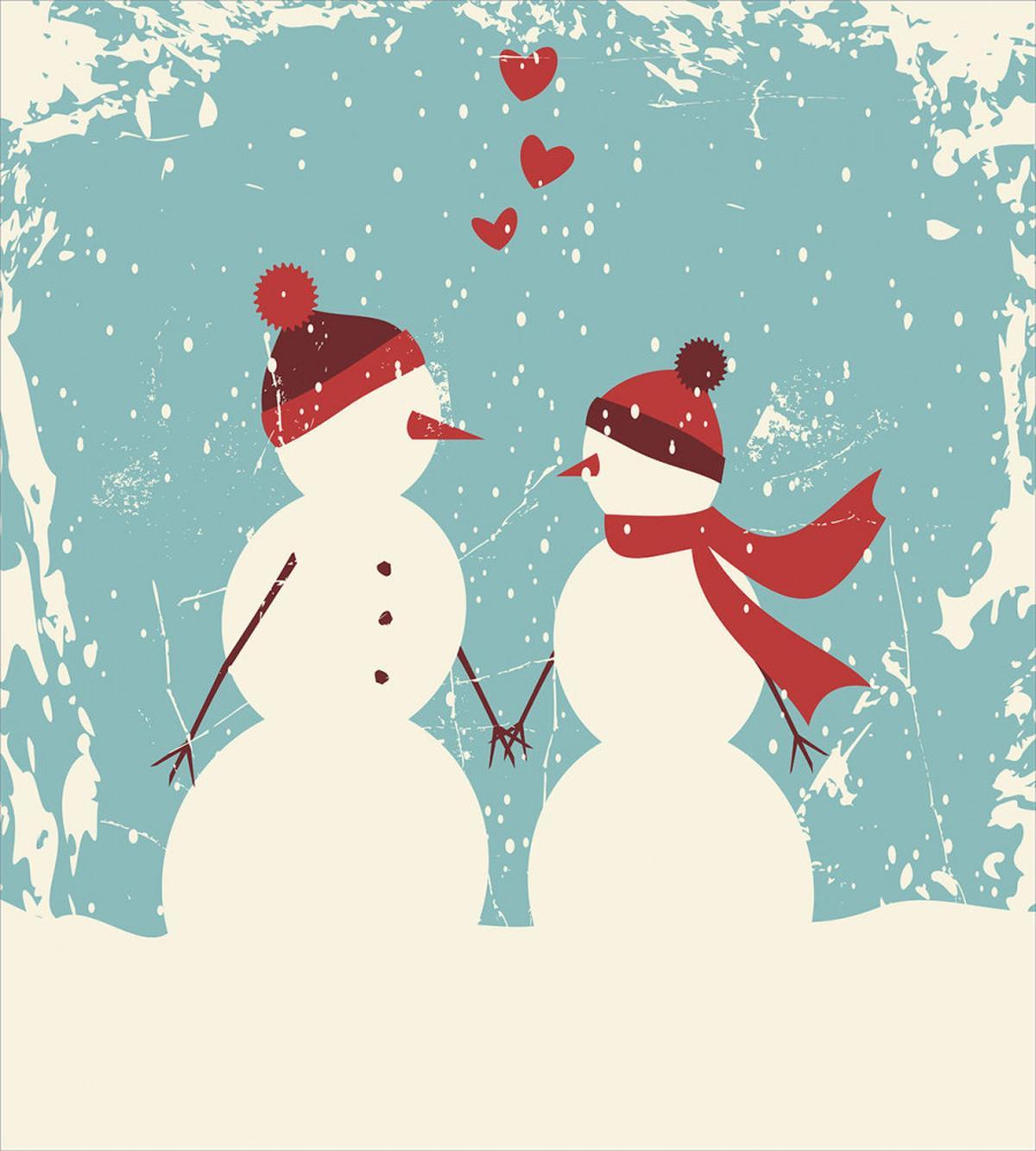Snowman Woman Love — Pattern
