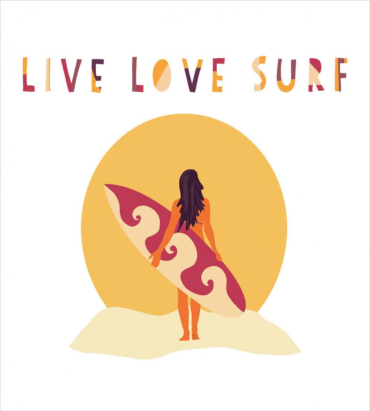 Live Love Surf Girl — Pattern