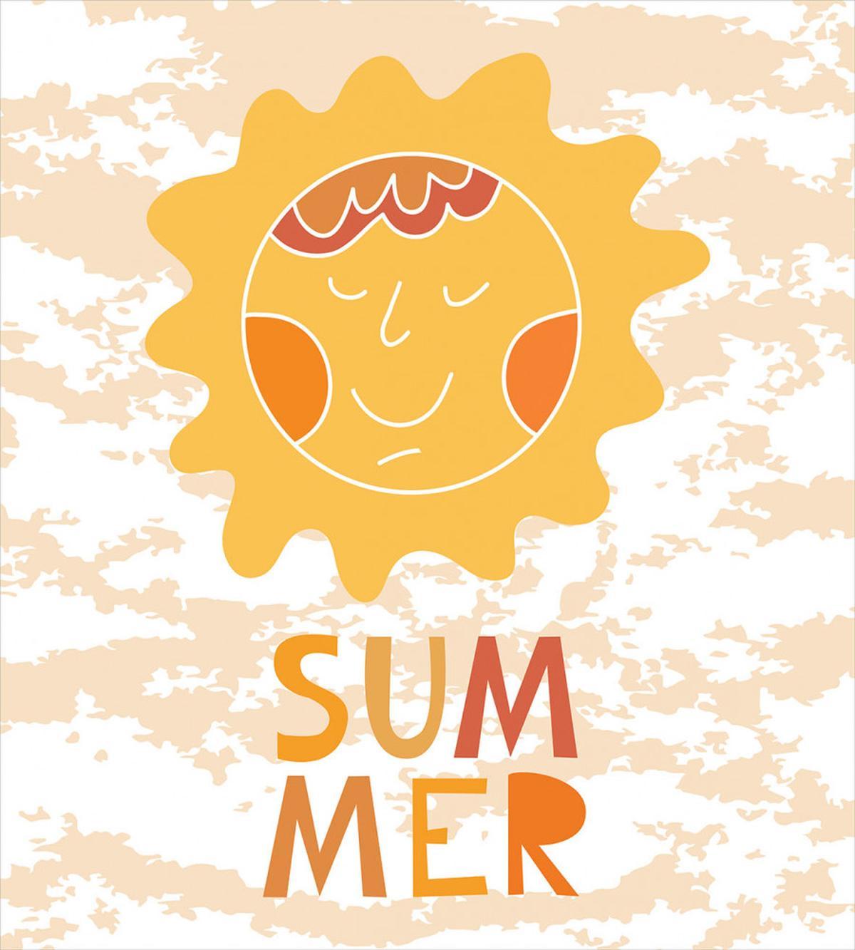 Sun on a Grunge Background — Pattern