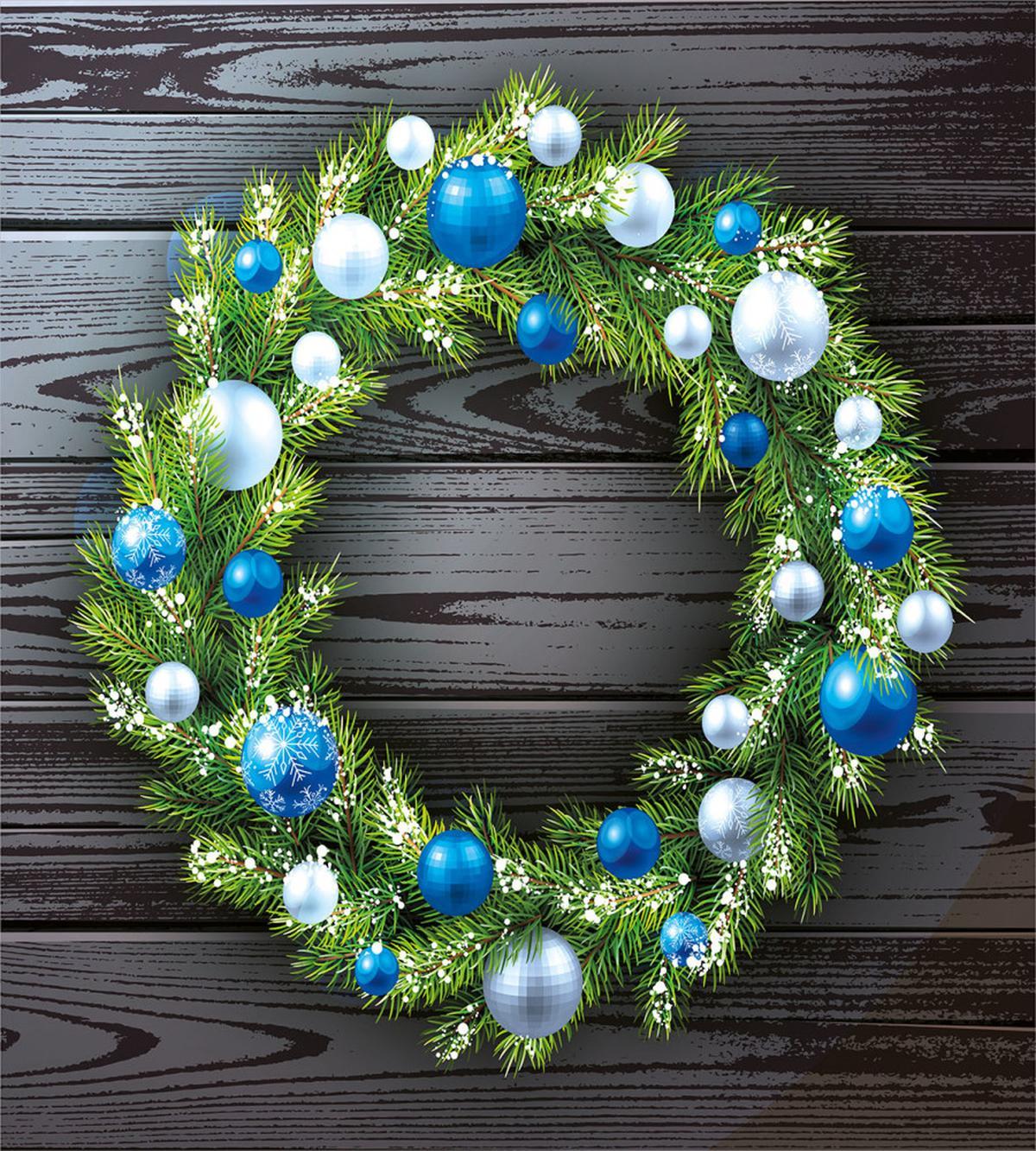 Blue Tone Balls Garland — Pattern