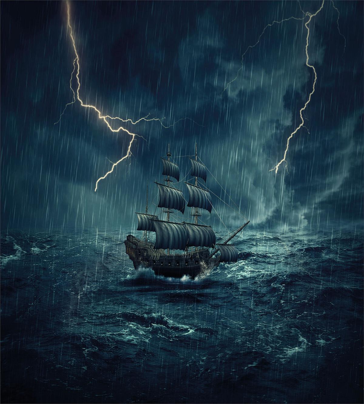 Pirate Vintage Ship — Pattern
