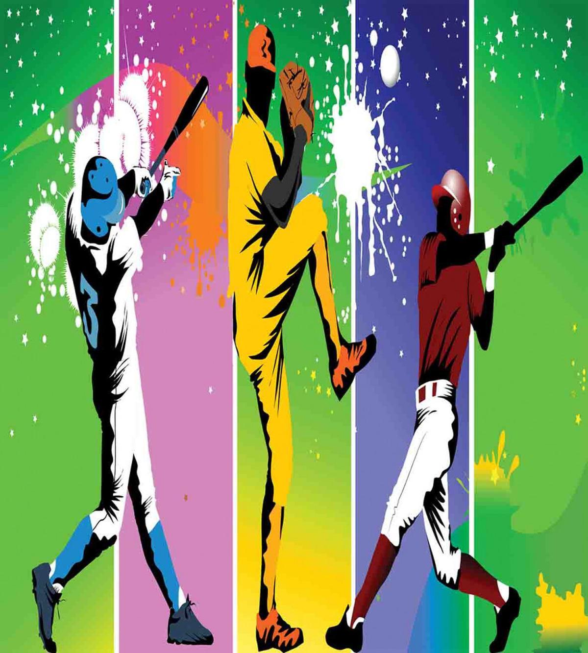 Baseball Grunge Splash — Pattern