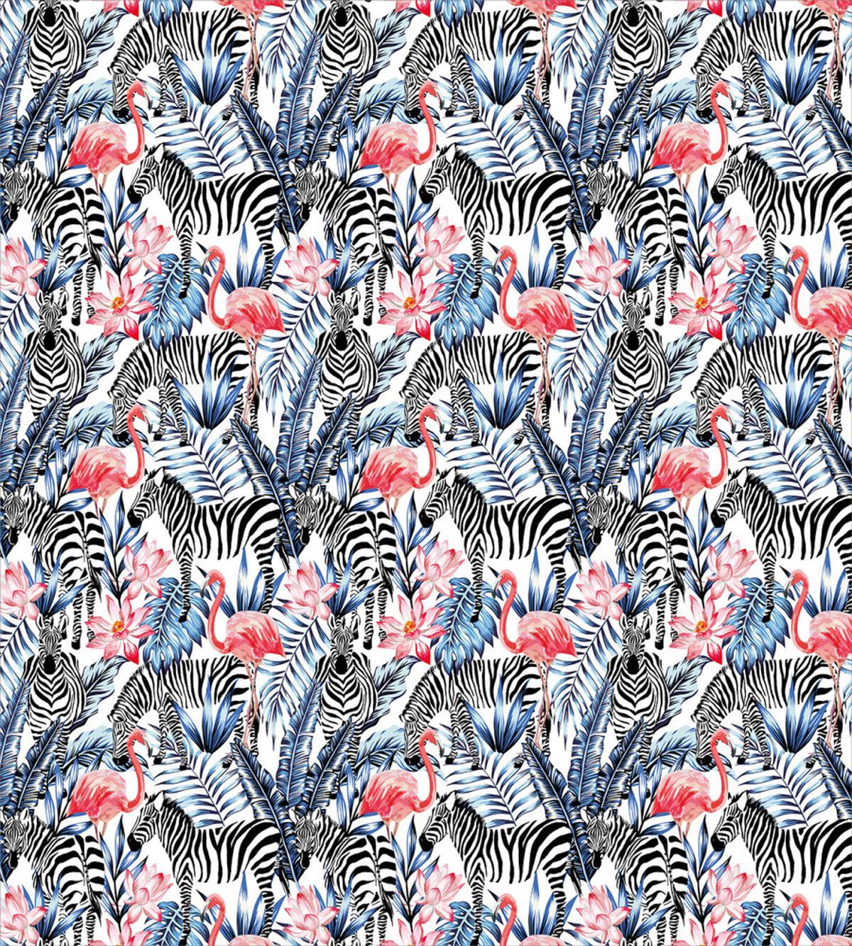 Flamingo with Zebra — Pattern