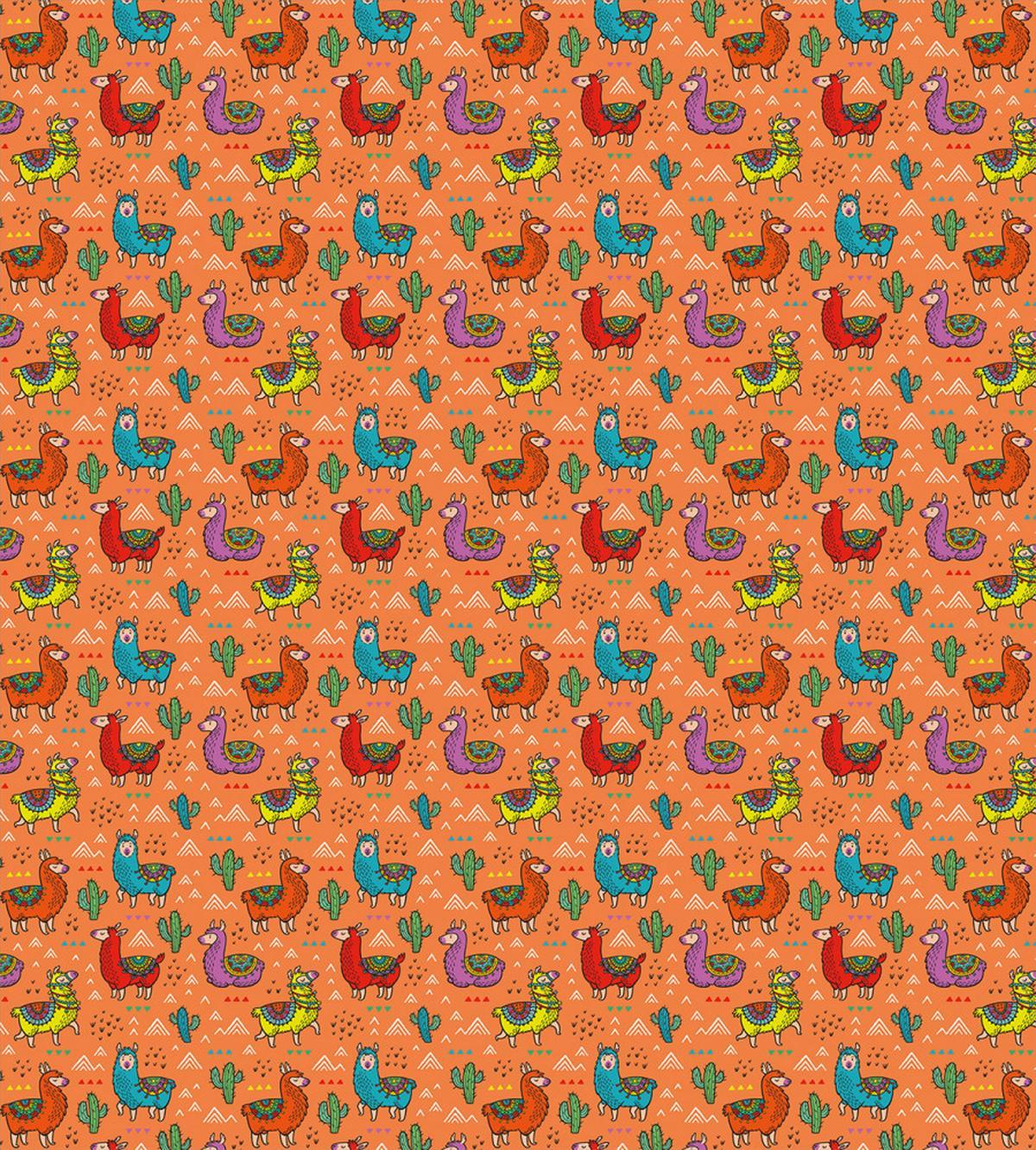 Colorful Alpacas Flower — Pattern