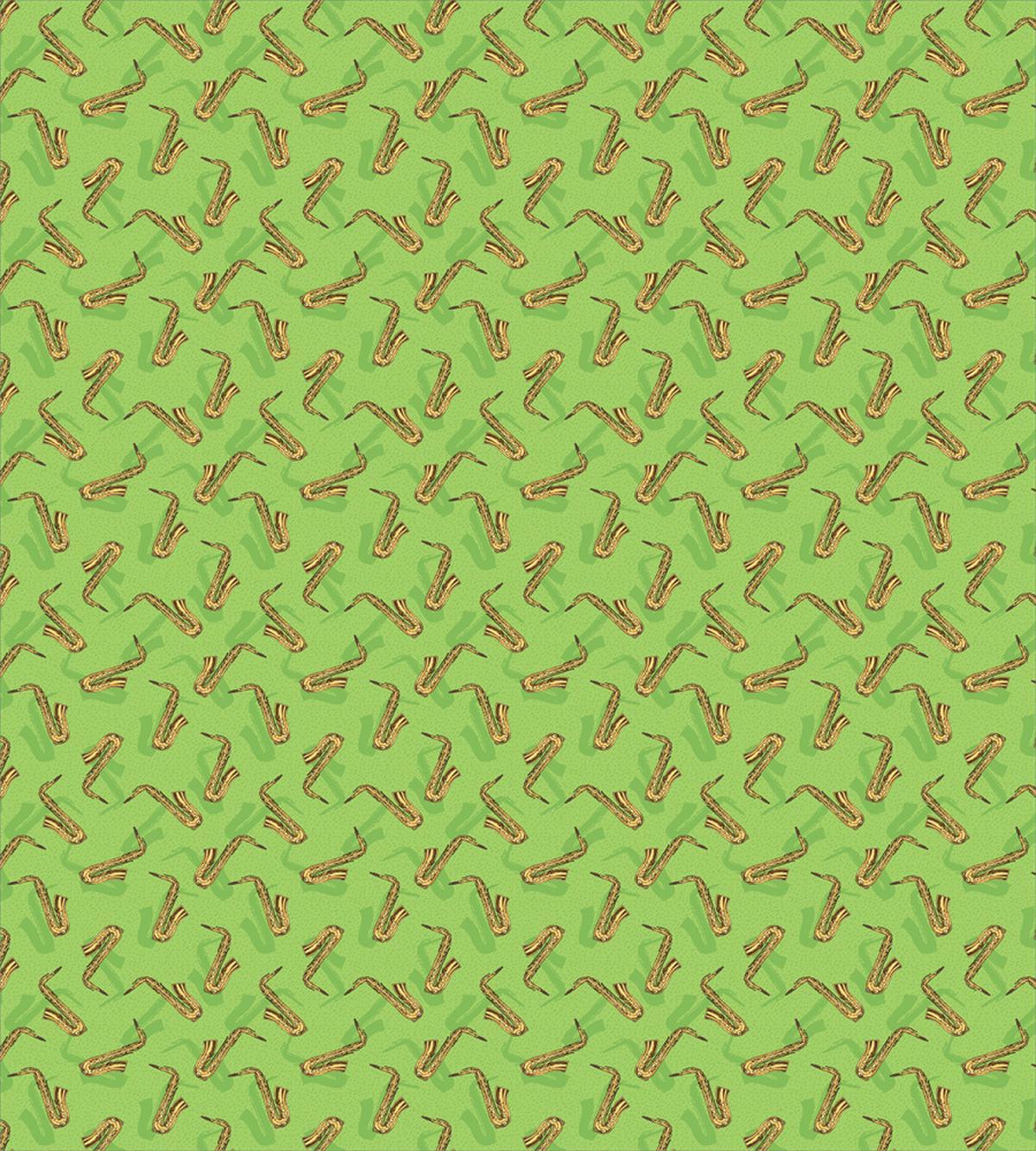 Saxophones on Green — Pattern