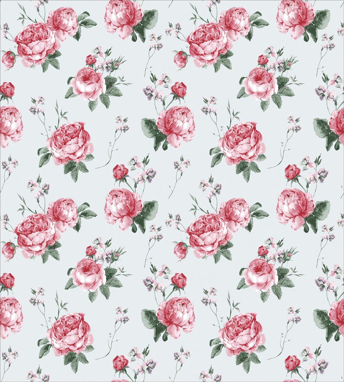 Pink Blossom English Flora — Pattern