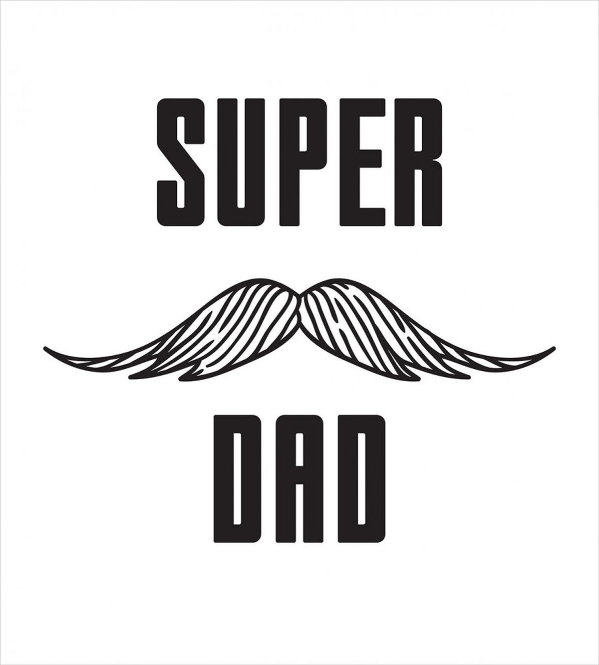 Super Dad with Mustache — Pattern