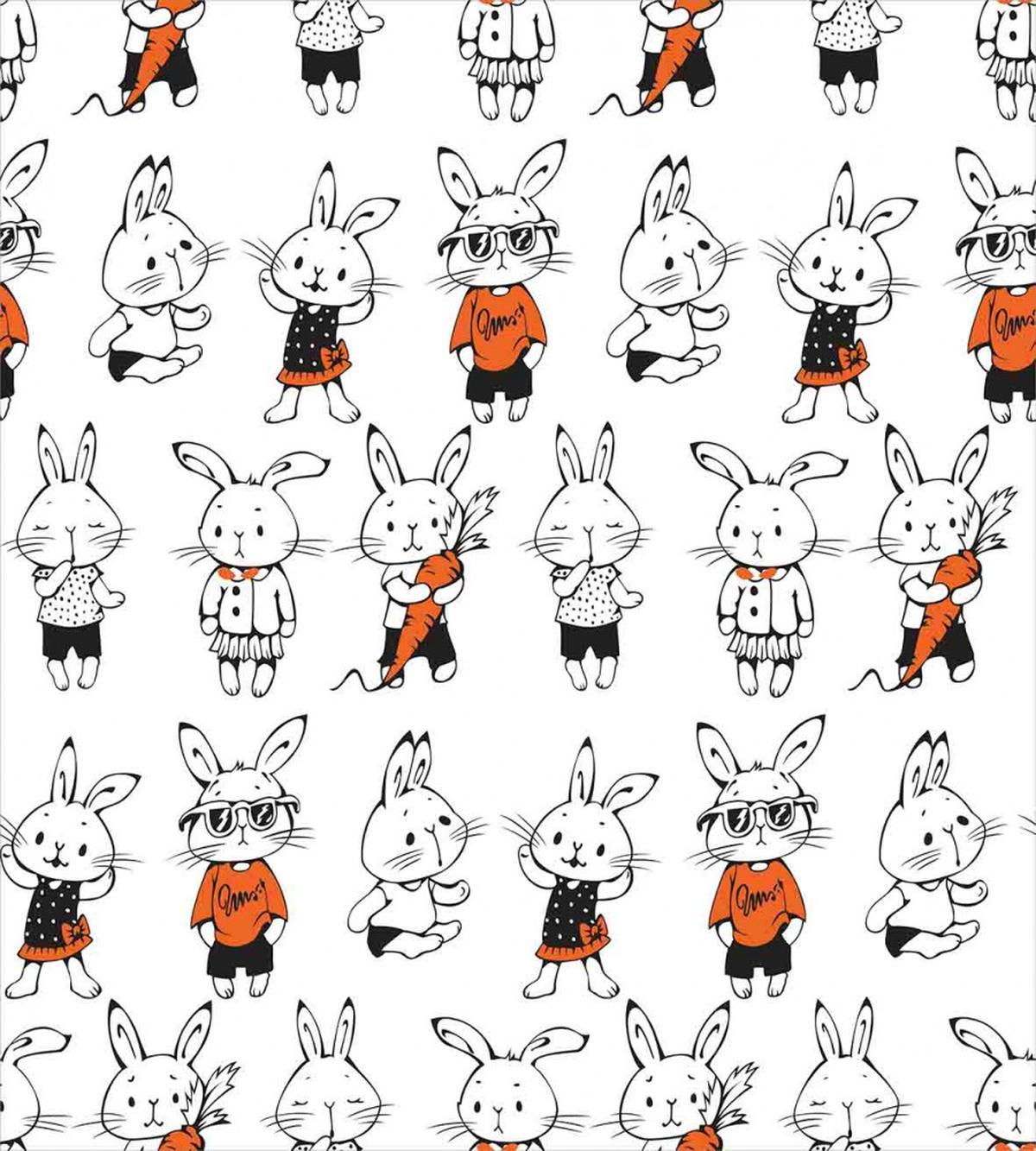 Retro Bunny Rabbits — Pattern