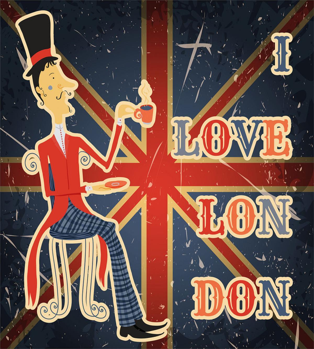 London English Man Flag — Pattern