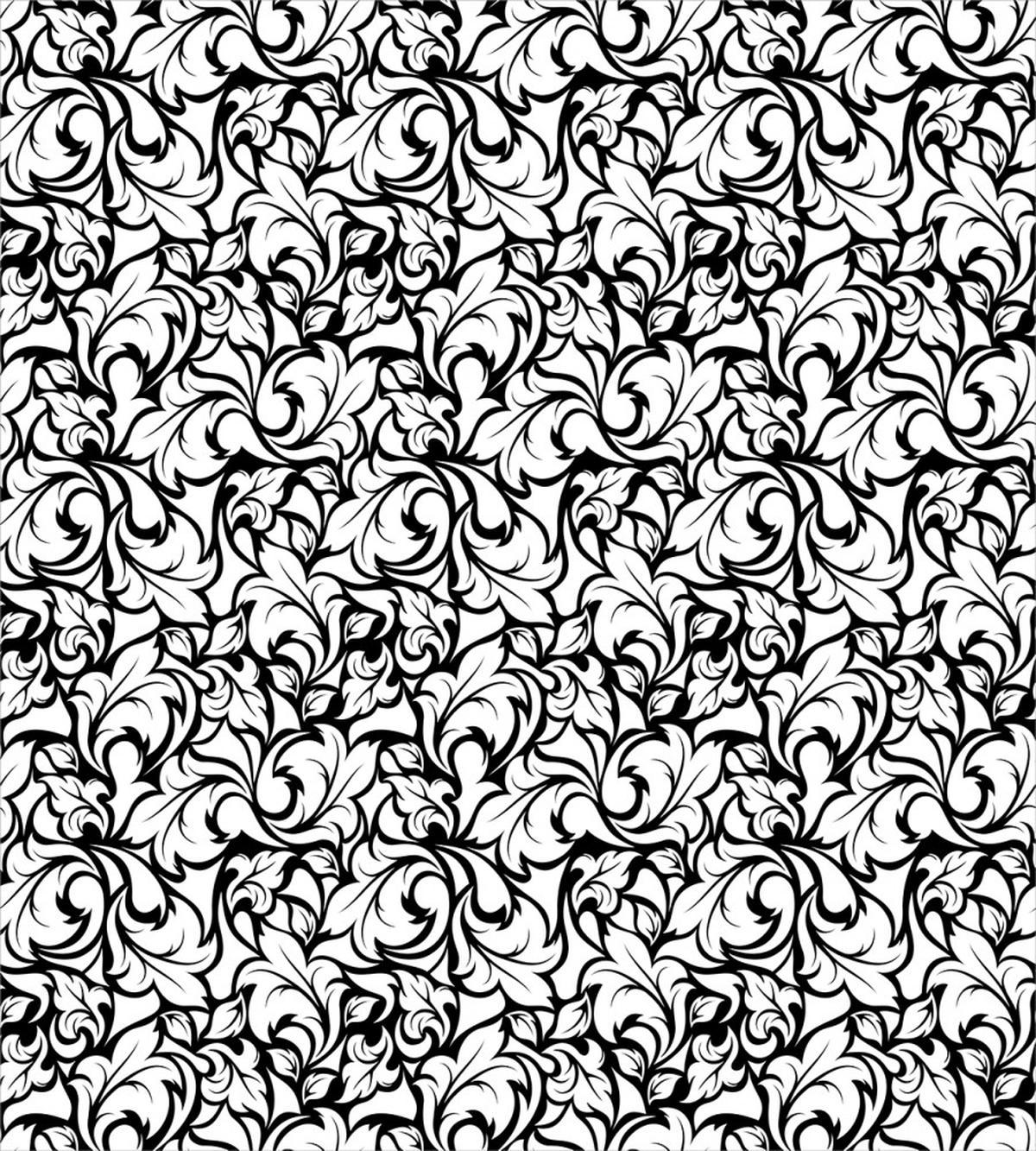 Monochrome Leaves Garden — Pattern