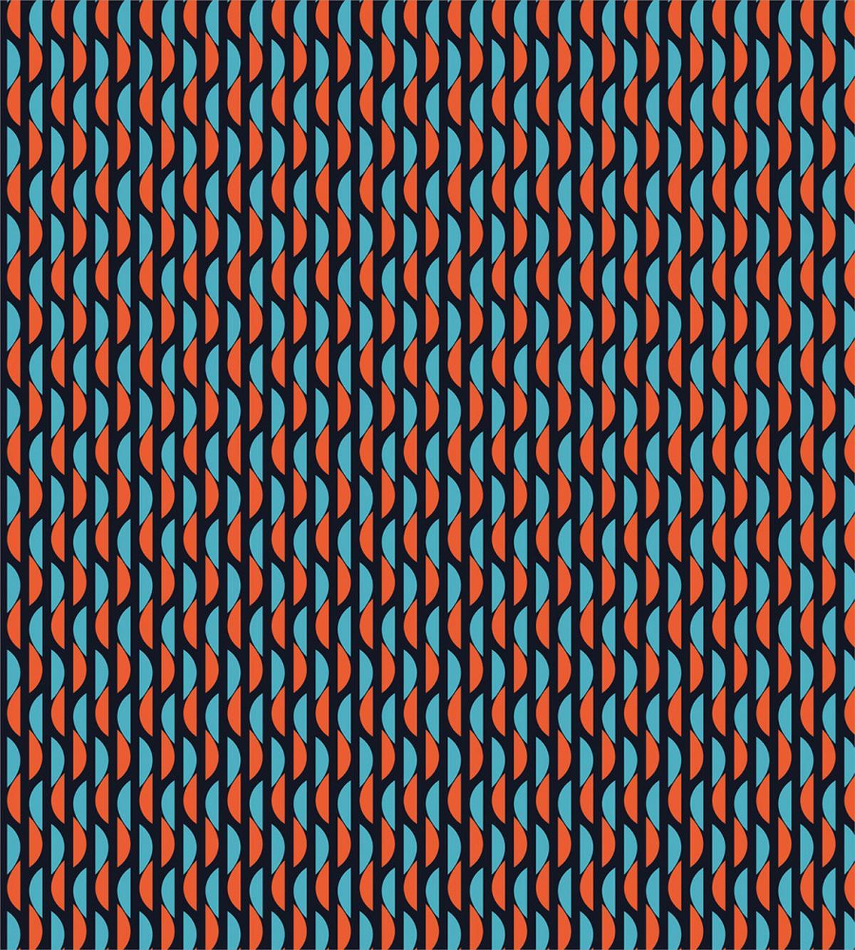 Abstract Half Circles — Pattern