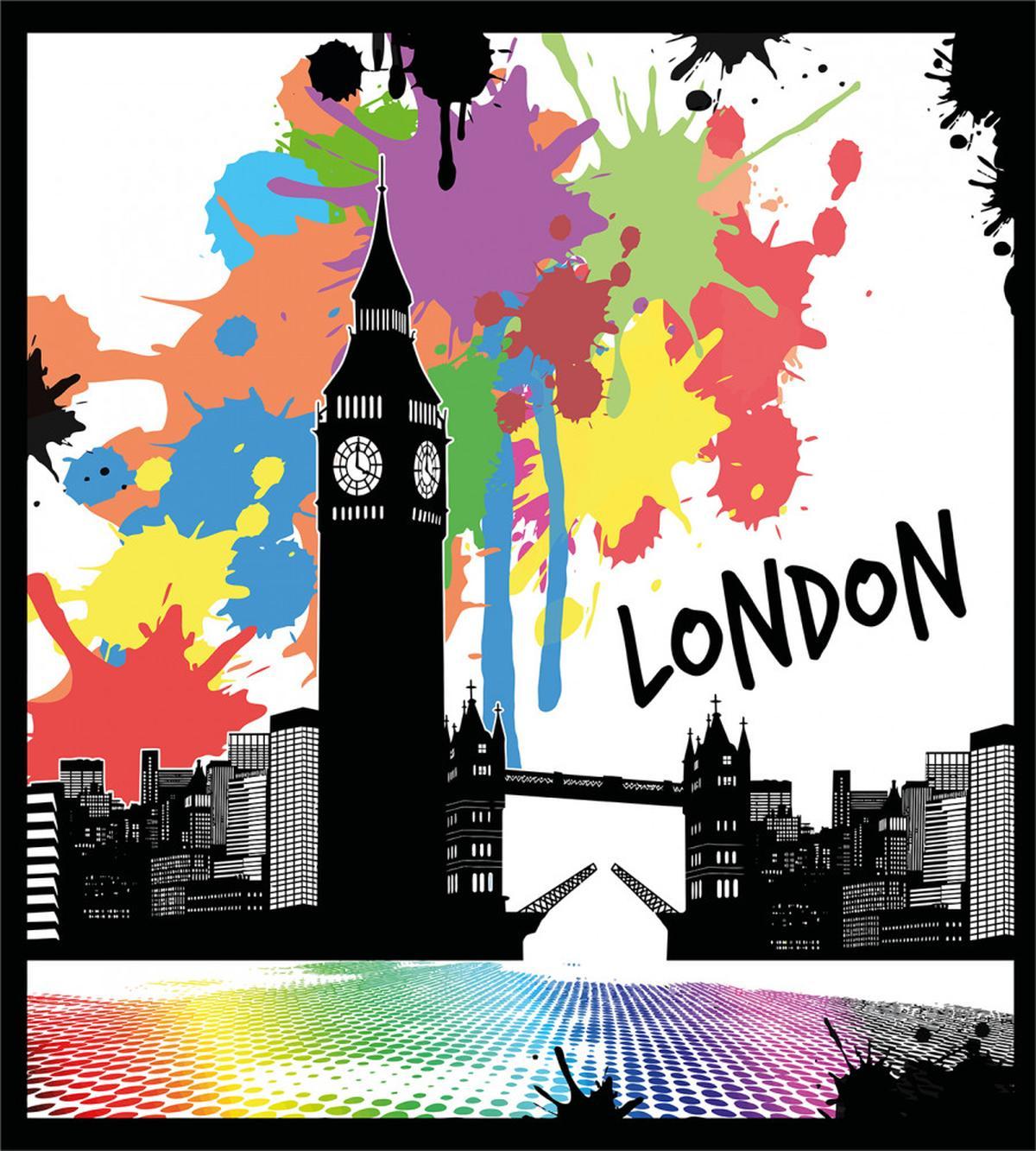 Colorful London City View — Pattern