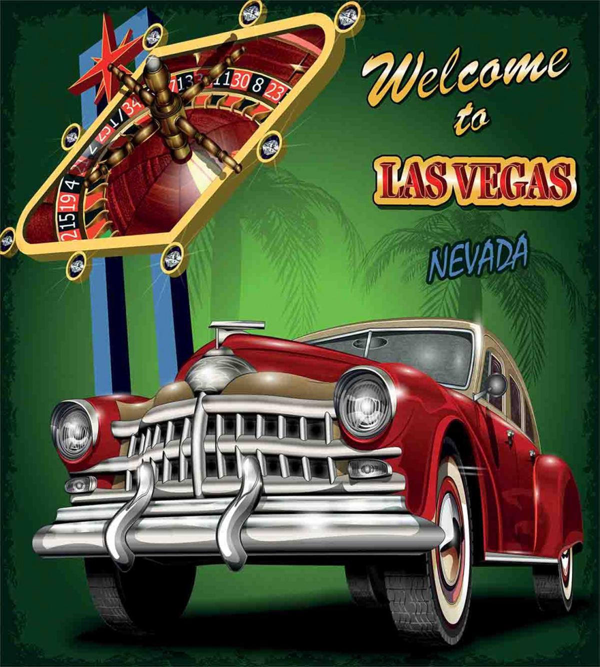 Retro Car Roulette Table — Pattern