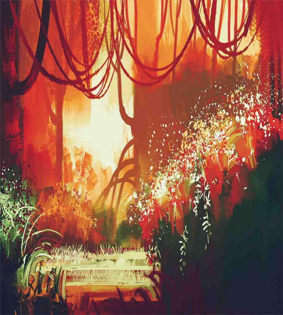 Modern Autumn Forest — Pattern