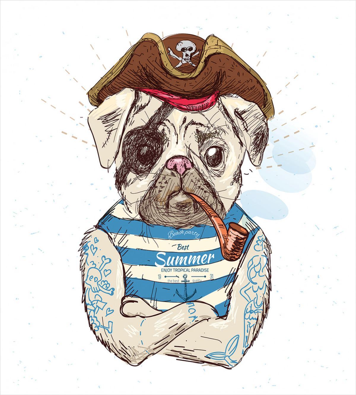 Pirate Dog Conqueror of Sea — Pattern
