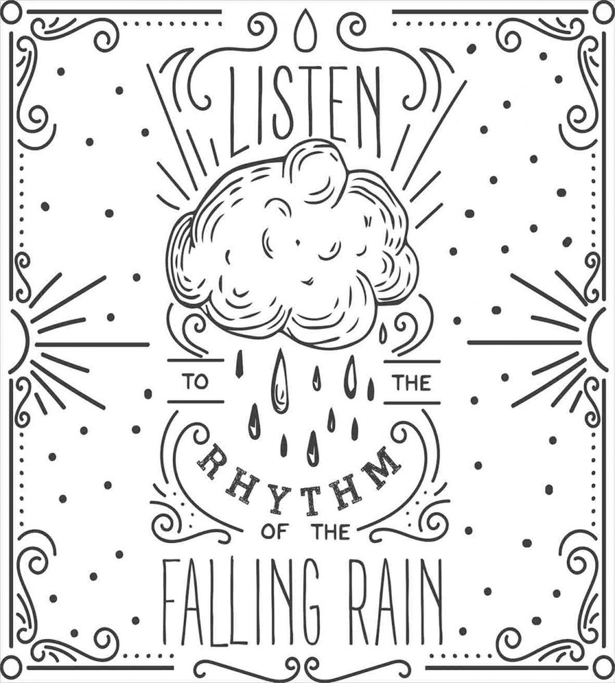 Lettering Words and Sun — Pattern