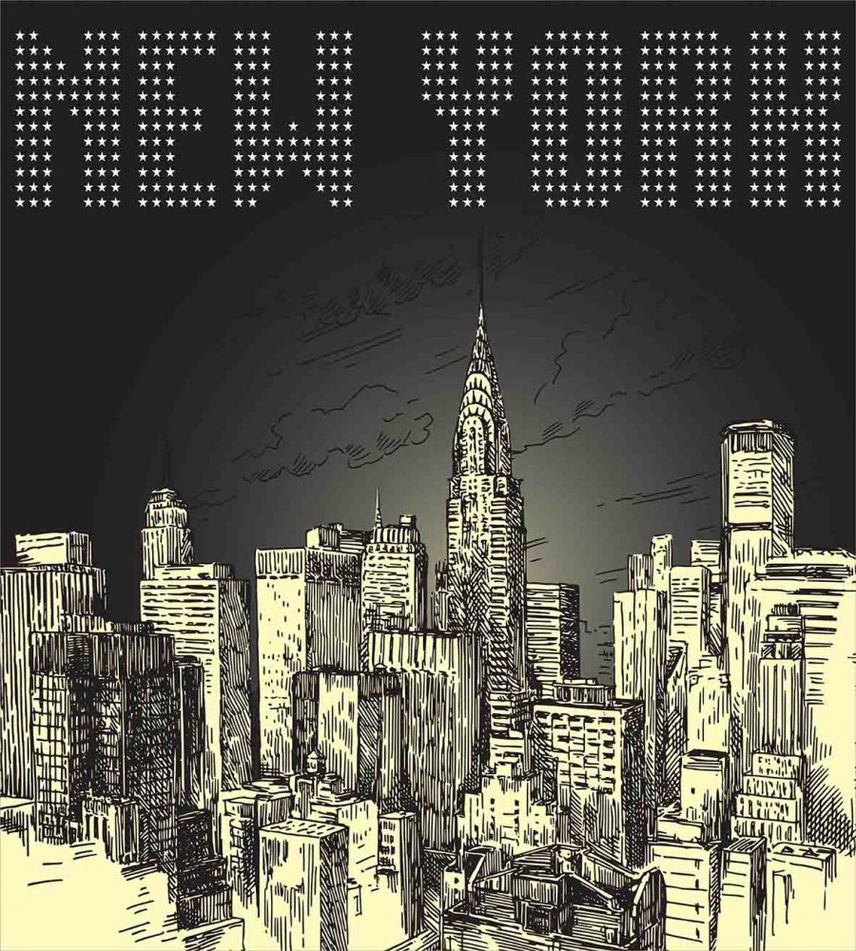 Grunge Empire State NYC — Pattern