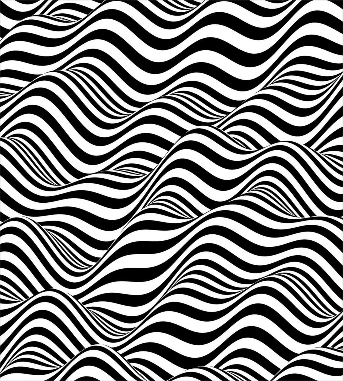 Monochrome Waves — Pattern