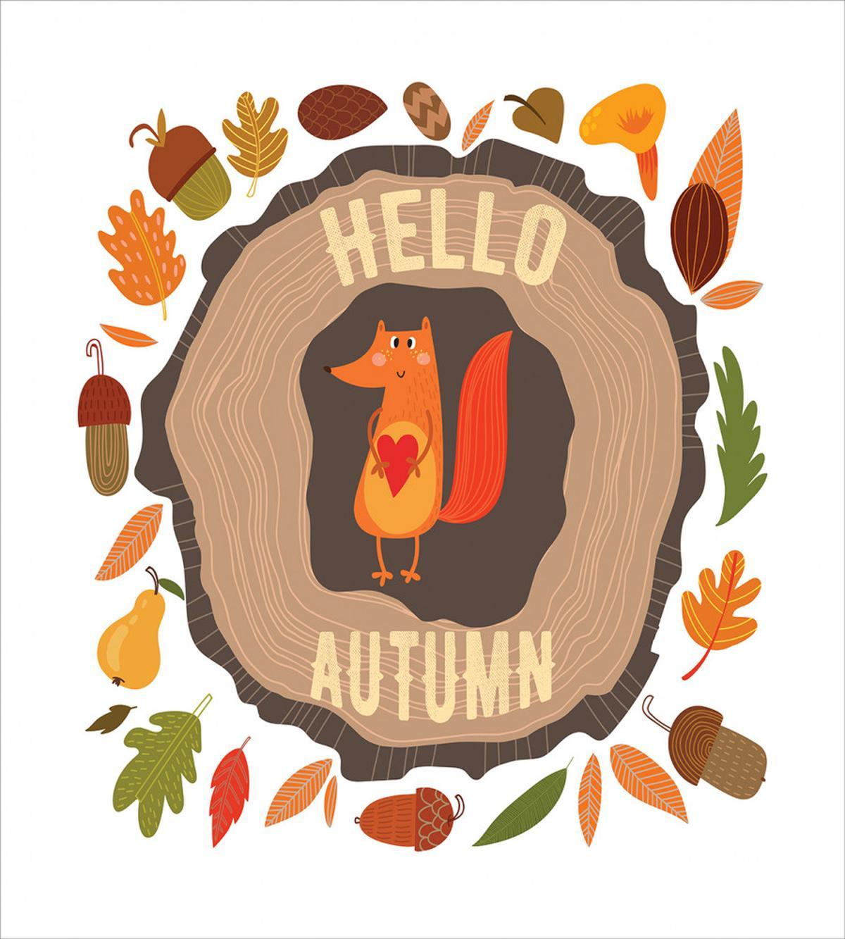 Autumn Theme Vintage Fox — Pattern