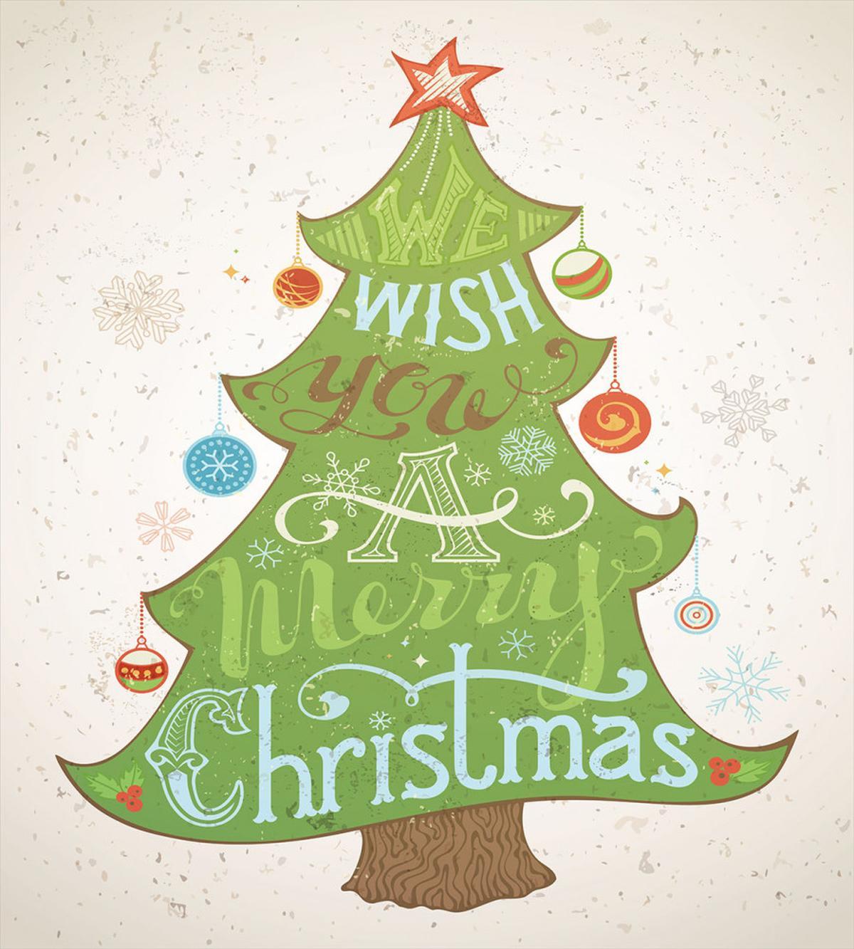 Merry Wish on Pine Tree — Pattern