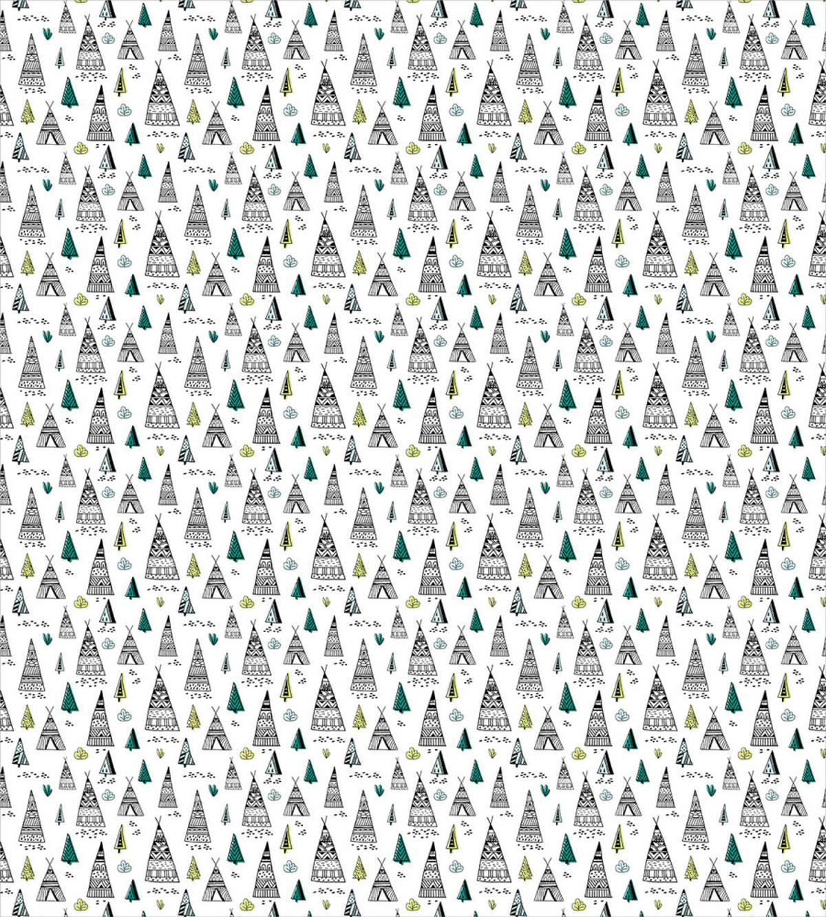 Wigwam and Trees — Pattern