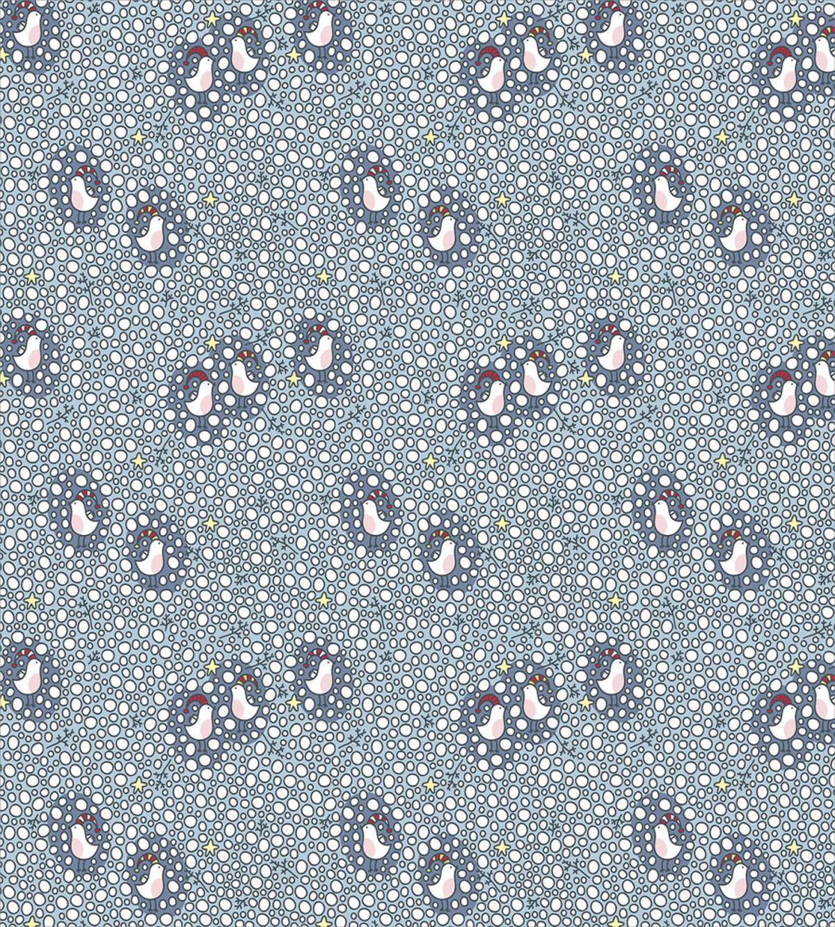 Bird with Xmas Hat Snow — Pattern