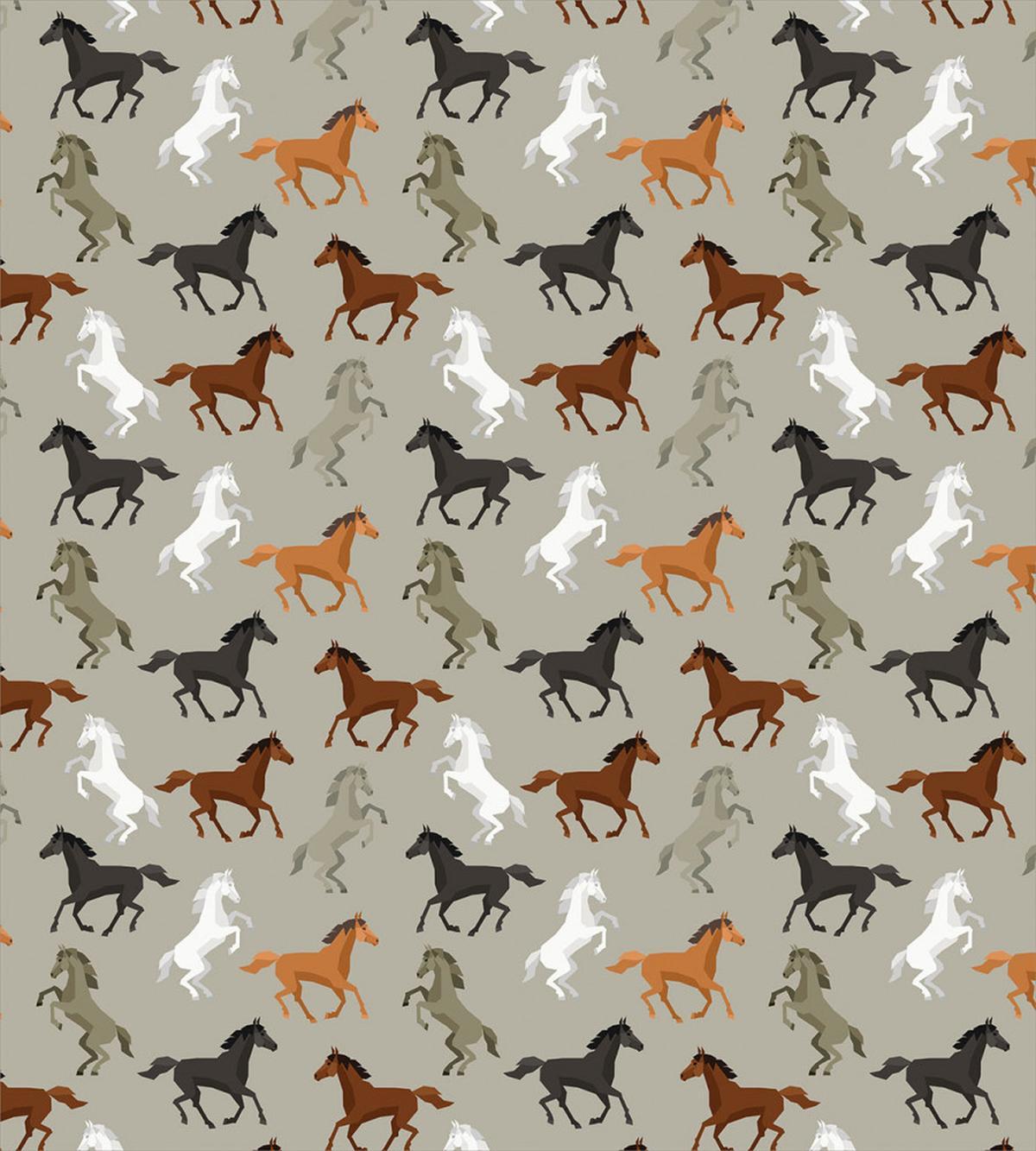 Stallion Galloping Motif — Pattern