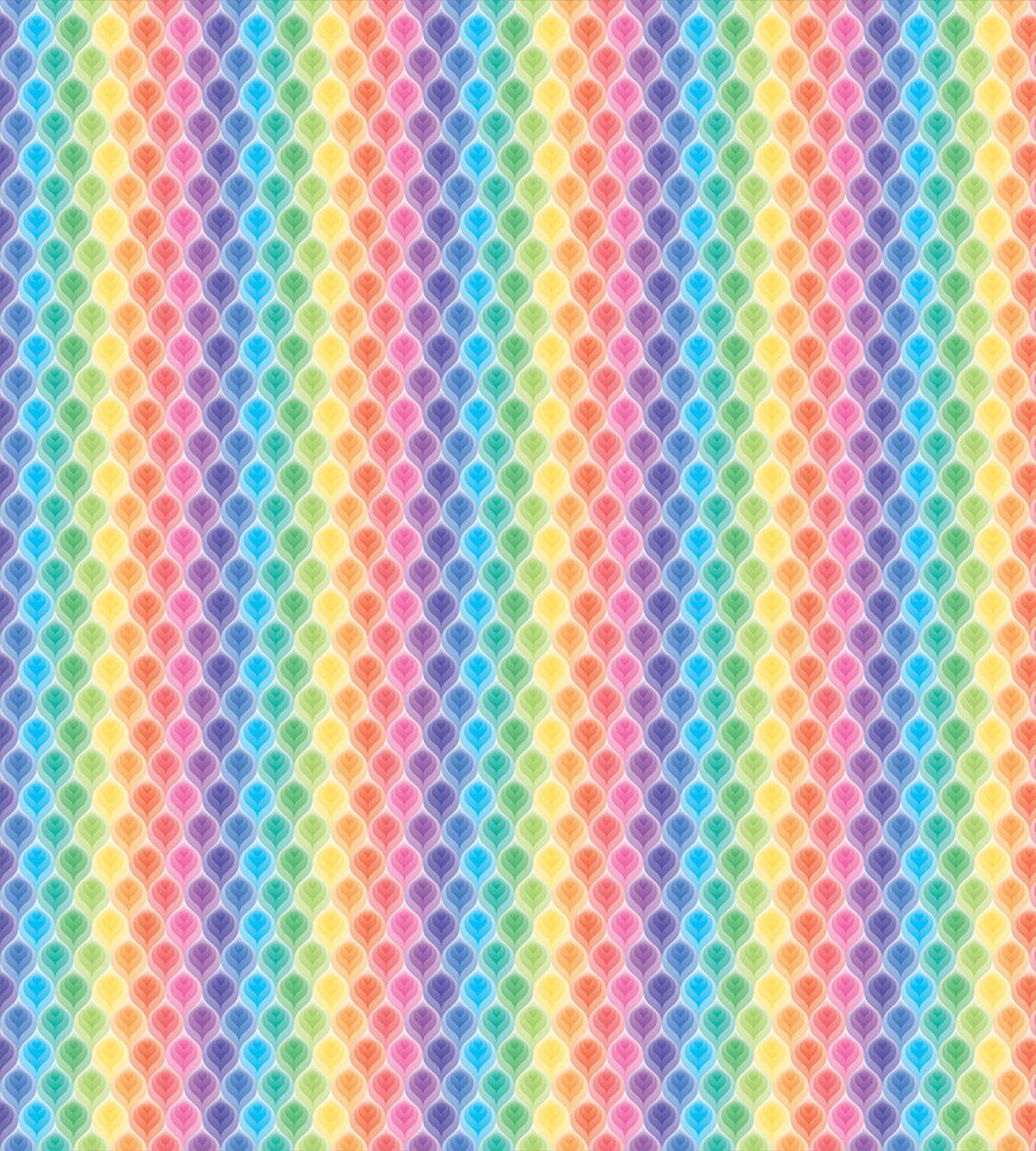 Rainbow Honeycomb Leaf — Pattern