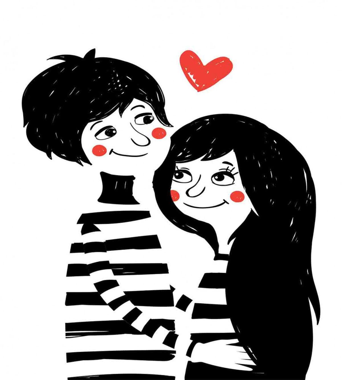 Romantic Young Couple — Pattern
