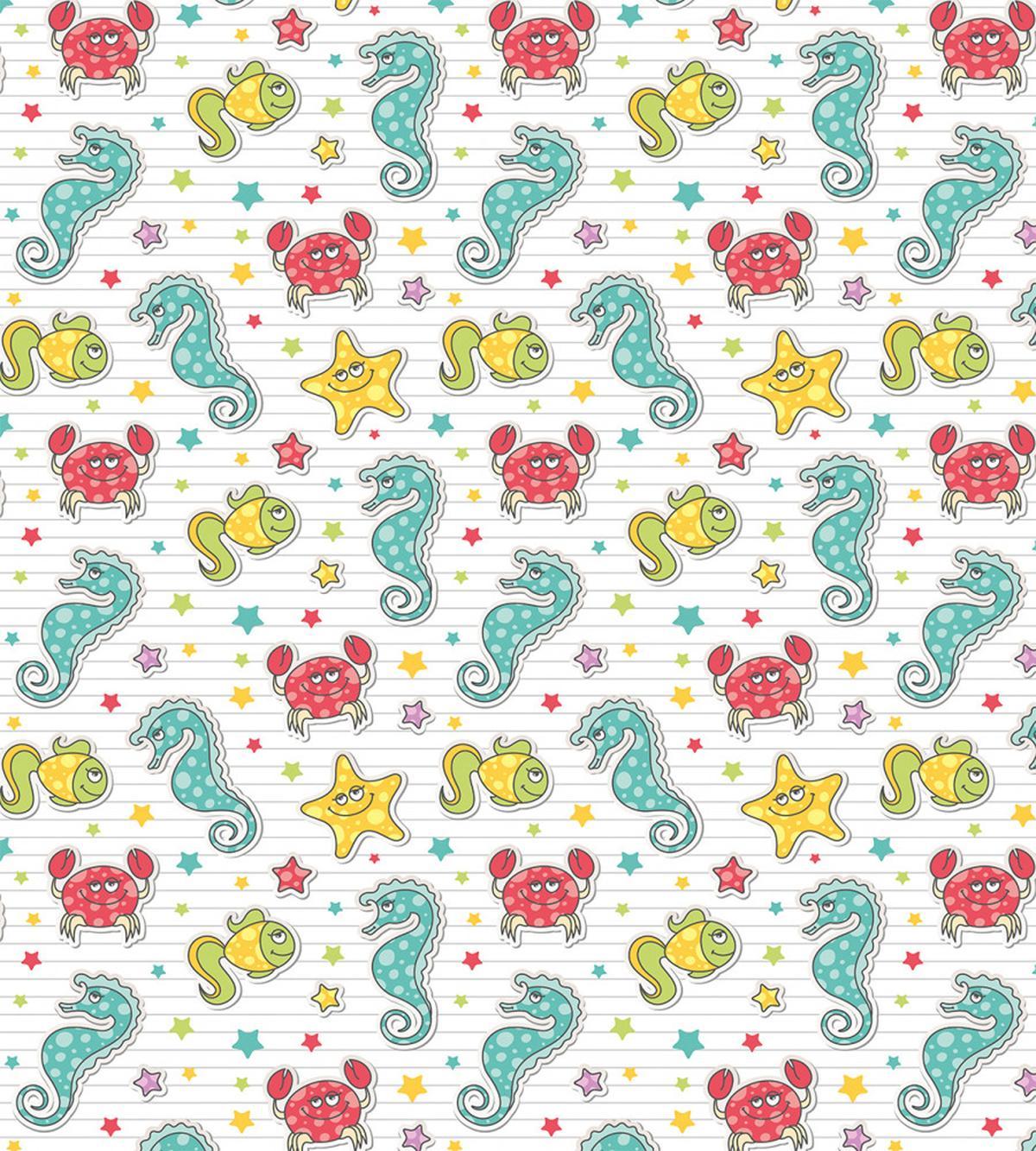 Seahorse Crabs Fish — Pattern