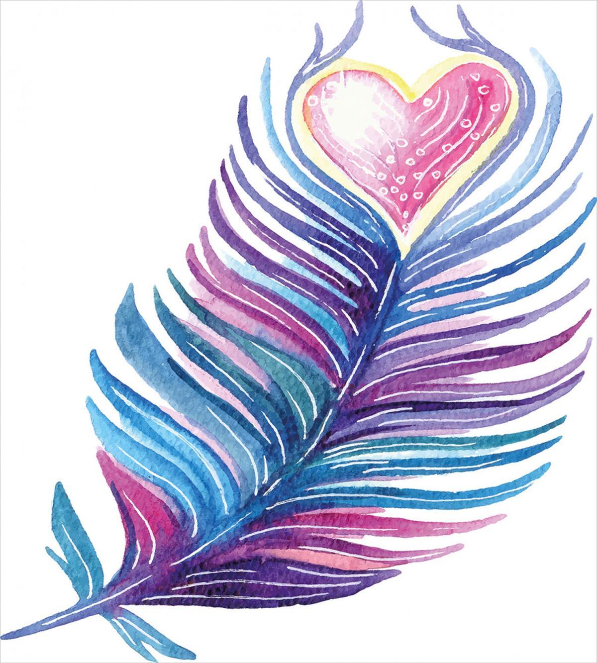 Feathers Vibrant — Pattern