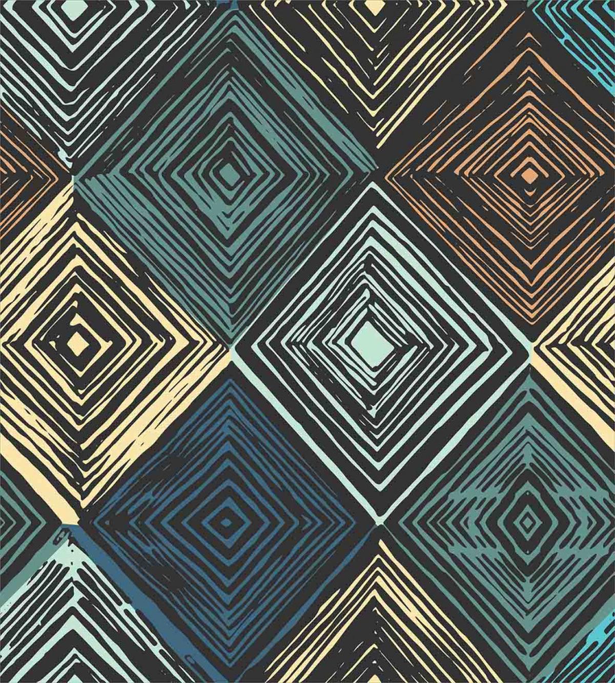 Retro Rhombus Pattern — Pattern