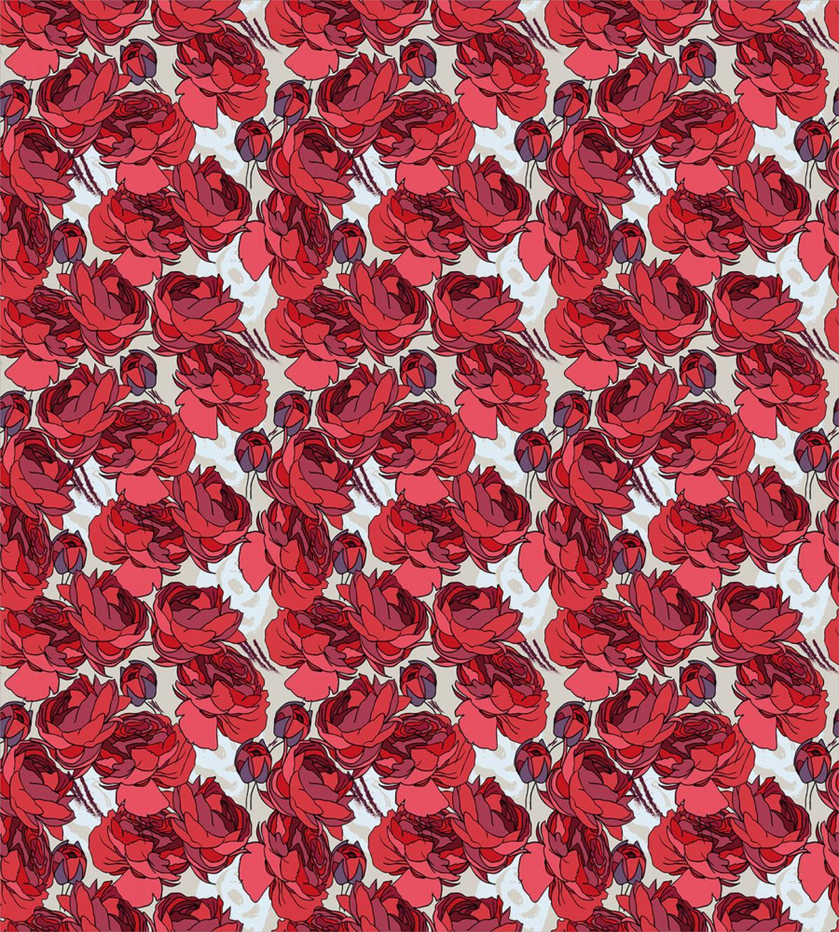 Vibrant Roses Bouquet — Pattern