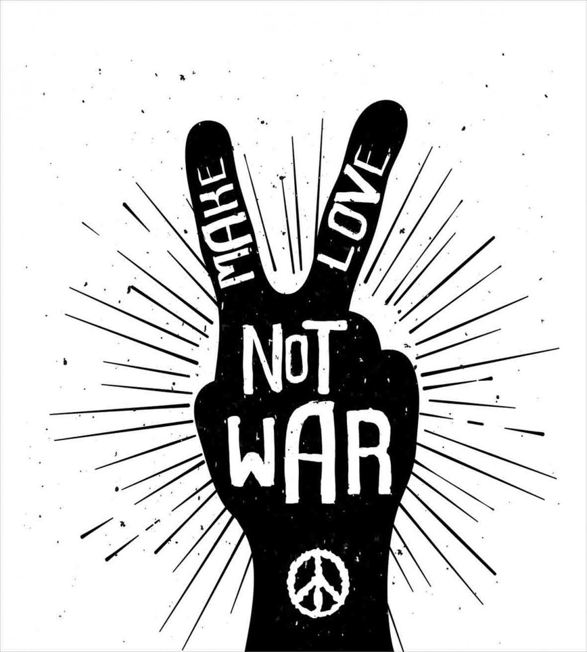 Sixties Pacifist Slogan — Pattern