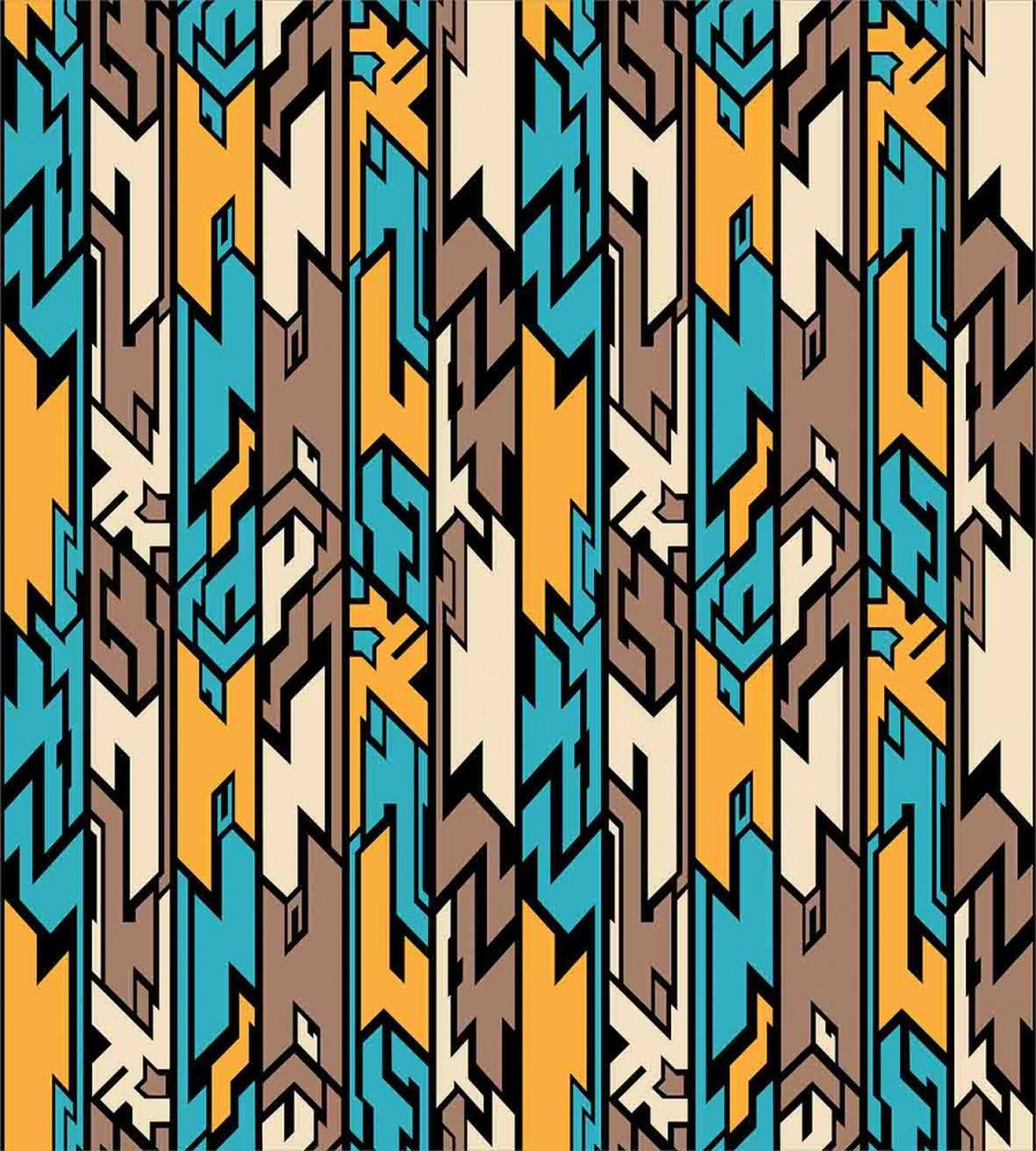 Cartoon Style Mosaic — Pattern